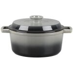 Laguiole cuisson - cocotte en fonte ronde 25cm -  masseiron ardoise