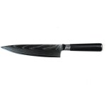 Laguiole cuisson - couteau de chef noir damas 34cm avec �tui -  core