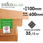 Laine de bois steico flex 36 - epaisseur 100mm (r=2, 75) - largeur 600mm - palette enti�re 35, 13m�