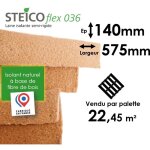 Laine de bois steico flex 36 - epaisseur 140mm (r=3, 85) - largeur 575mm - palette entire 22, 45m