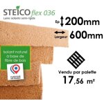 Laine de bois steico flex 36 - epaisseur 200mm (r=5, 55) - largeur 600mm - palette entire 17, 56m