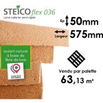 Laine de bois steico flex 36 - epaisseur 50mm (r=1, 35) - largeur 575mm - palette enti�re 63, 13m�