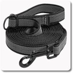 Laisse antid�rapante r�glable noire - 10 m, 76 mm - chien 10 - 25 kg