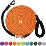 Laisse pour chien 10 m laisse robuste avec crochet pivotant verrouillable et fils r�fl�chissants laisse ...