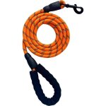 Laisse chien corde, laisse pour chien en nylon avec poign�e rembourr�e douce et des fils r�fl�chissants, ...
