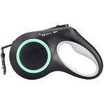 Laisse chien enrouleur 5m, laisse r�tractable pour chien avec lampe de poche led et rgb, ruban en nylon ...