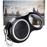 Laisse chien enrouleur sangle new classic 8m, chiens jusqu� 50 kg, syst�me de guidage perfectionn�, ergonomiqu ...