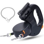 Laisse double pour 2 chiens, laisse chien enrouleur pour chien jusqu'� 25kg / 55 lb, ruban en nylon solide ...