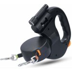 Laisse double pour 2 chiens, laisse chien enrouleur pour chien jusqu'� 25kg / 55 lb, ruban en nylon solide ...