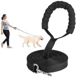 Laisse de dressage pour chien - 10 m de long - en nylon - pour grands chiens - avec poign�e rembourr�e ...