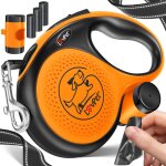 Laisse  enrouleur pour chiens pour petits et grands chiens poigne ergonomique & antidrapante rallonge ...