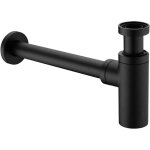 Laiton siphon de lavabo, universel syphon design 1 1 / 4 x 32mm, rglable anti odeur, noir mat