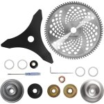 Lame de brosse dent�e en acier au carbone, t�te de lame de d�sherbage pour lame de d�sherbage, avec kit ...