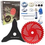 Lame en carbure de tungstne 9  x 36 dents et lame de dbroussailleuse 3 dents, lame de dsherbage en ...