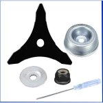 Lame de d�broussailleuse avec kit d'entretien d'accessoire d'adaptateur de lame de tondeuse � gazon