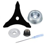 Lame de d�broussailleuse avec kit d'entretien d'accessoire d'adaptateur de lame de tondeuse � gazon