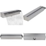Lame d'eau rectangulaire 45 cm acier inoxydable pour piscine - fontaine de piscine - fontaines de piscine ...