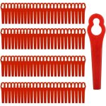 Lames de rechange en plastique, rouge lame coupe bordure tondeuse � gazon, lame plastique coupe bordure, ...