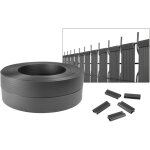 Lames pvc souple occultation en rouleau baldo 200m x 46mm gris - avec clips et profil Lames pvc souple occultation en rouleau baldo 200m x 46mm gris - avec clips et profil