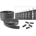 Lames pvc souple occultation en rouleau baldo 400m x 46mm gris - avec clips et profil