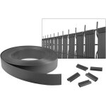 Lames pvc souple occultation en rouleau baldo 60m x 46mm gris - avec clips et profil Lames pvc souple occultation en rouleau baldo 60m x 46mm gris - avec clips et profil
