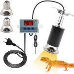 Lampe chauffante tortue, e27 lampe tortue terrestre avec 25w 50w ampoules basking spot, tortue lampe ...