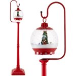 Costway lampadaire musical de nol de 173 cm, lampadaire avec lanterne  boule de neige active par le ...