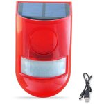 Lampe d'alarme solaire avec d�tecteur de mouvement t�l�commande lampe d'alarme solaire �tanche ip65 4 ...