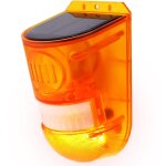 Lampe d'alarme solaire, led solaire de scurit, avec ddtecteur de mouvement, sirne sonore d'extrieur, ...