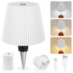 [jamais utilis�] lampe bouteille sans fil, 3 modes de temp�rature de couleur r�glables, commande tactile, ...
