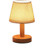 Lampe de bureau led en bois massif, lampe de lecture stable en tissu, id�ale pour la d�coration int�rieure, ...