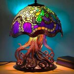 Lampe champignon pieuvre color�e en r�sine, veilleuse d�corative pour maison, chambre, f�te de no�l, ...