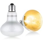 Lampe chauffante, 2 pcs 100w lampe chauffante tortue, uva e27 spiral lampe reptiles, silver plated glass ...