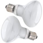 Lampe chauffante, 2pcs 50w lampe chauffante tortue, uva e27 spiral lampe reptiles, 220v silver plated ...