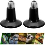 Lampes chauffantes 2pcs lampe reptiles lampe tortue terrestre chauffante e27 animaux ampoule infrarouge ...