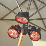Lampe chauffante de parasol electrique - 1500w Lampe chauffante de parasol electrique - 1500w