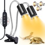 Lampe chauffante pour reptiles, lampe chauffante  double tte pour reptiles, lampe uva / b pour tortues ...