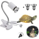 Lampe chauffante tortue, lampe chauffante terrarium � pince, lampe reptiles et amphibiens, avec 2 ampoules ...