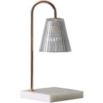 Lampe chauffe - bougie en verre transparent avec minuterie et 2 ampoules lampe chauffe - bougie socle ...