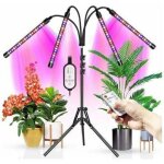 Lampe de croissance led d'int�rieur de type tr�pied, 80 perles led � spectre complet, avec double minuterie. ...