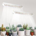 Lampes de croissance t5 pour plantes d'int�rieur, lot de 2 (10w x 2), 42cm, led � spectre complet avec ...
