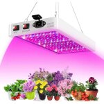 Lampe de culture spectre complet, 1000w led grow light panneau 216 leds lampe de plante uv et ir lampes ...