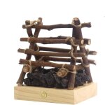 Chemin�e �lectrique led 3d ? contr�le tactile ? 3 modes r�glables ? design compact pour no�l ? faux bois ...