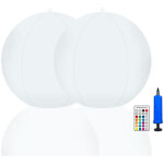 [jamais utilis�] lampe flottante piscine solaire, boule lumineuse led piscine � couleurs changeantes, ...