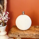 Lampe � huile forme boule en verre givr� - taille m - peri
