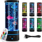 Lampe � lave, lampe � bulles avec poisson, usb lampe � lampe � bulles led 29 cm, 16 changement de couleur ...