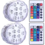 Lampes led submersibles �tanches pour jacuzzi, spa, bassin, lumi�res led sous - marines avec 2 t�l�commandes ...