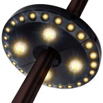 Lampes pour parasol patio parapluie light 3 mode de luminosit� 28 lumi�res led � 220 lux - 4 x aa � piles, ...