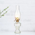 Lampe � p�trole en verre de 32 cm, lampe � huile en verre classique r�tro, lampe de d�coration pour la ...