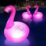 Lampe piscine flottante flamant rose, lampe de piscine solaire � flamant gonflable, lumi�re flottante ...